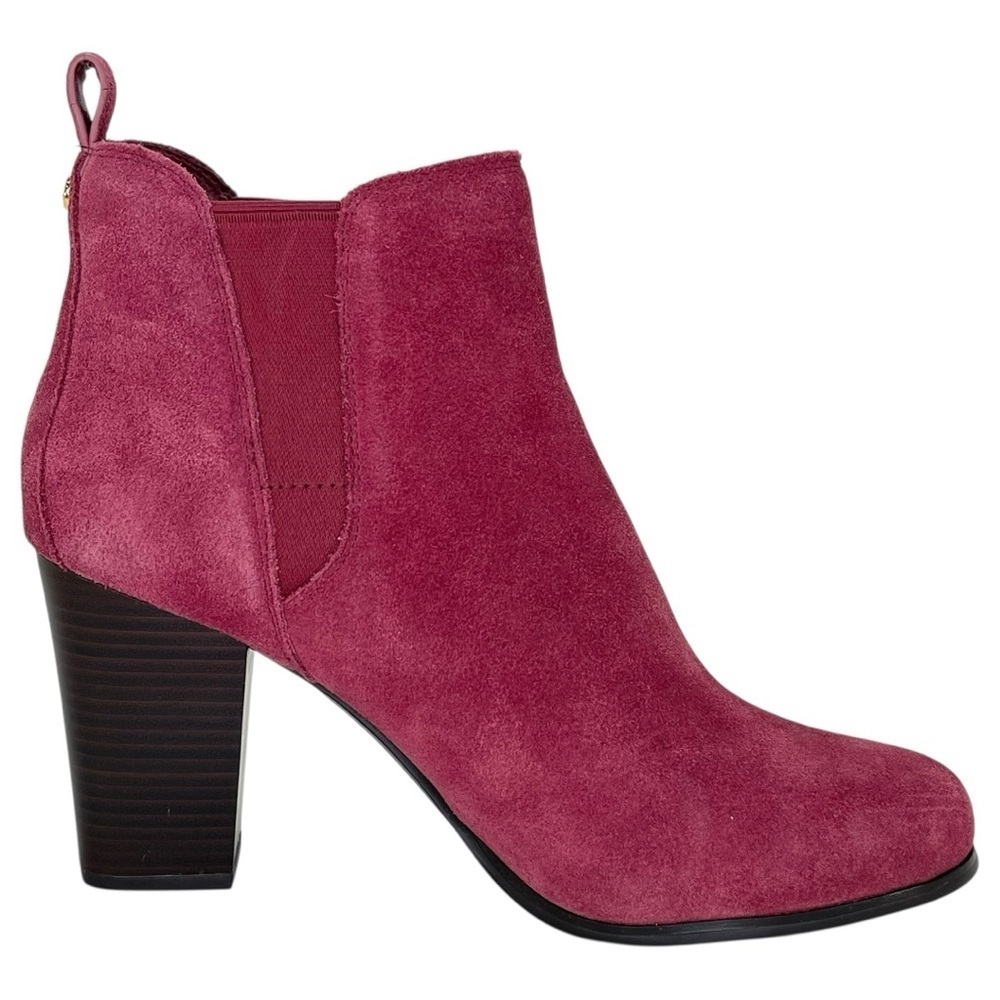 Michael Kors Evaline Mulberry Suede Leather Womens Ankle Boots Size 9.5M - Picture 5 of 12